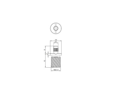 Suspensor M8x1 para cables acero 0,5-1,0mm