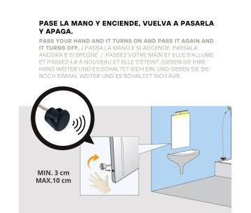 Relé electrónico AEK200-IR con sensor IR 120-240Vac pasamano