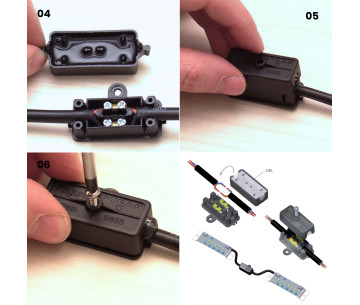 Caja conexión IP68 5665 Micro Paguro 2 salidas y 2 polos