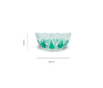 Bowl Cristal D160x65mm. Original Walther Glas. Made in Germany. Verde
