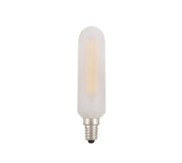 Bombilla regulable Led Tubular E14 4W 2700K 400Lm Blanca satinada