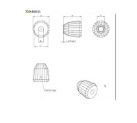 Pieza Pomo 8988/050002 crystal 50