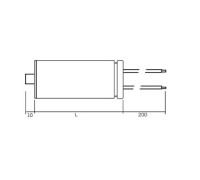 Condensador COMAR 3,5 microFaradios fijación con tornillo M8  cableado