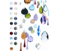 Lagrimas de cristal, abalorios y otros accesorios de cristal para