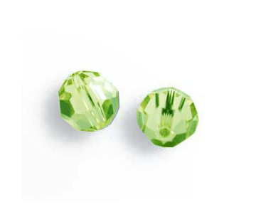 Bola pasante 8502/10mm Light Peridot Swarovski Crystal