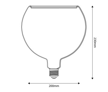 Bombilla LED Smoky Ghost E27 G200 6W 300Lm  1900K Regulable