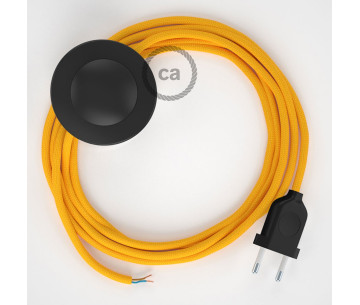 Conexión suelo 3m Negro cable redondo Seda Amarillo RM10