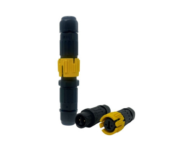 Conector con tornillos IP68 OK-M15MF macho-hembra 2 polos 1,5mm2