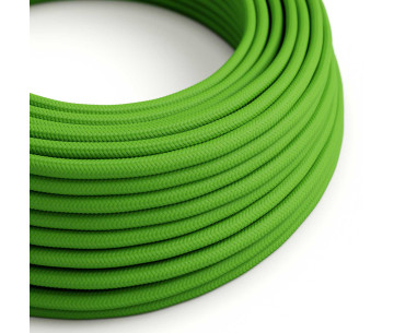 Cable manguera redonda 2x0,75 textil Rayon Verde Lima sólido