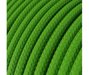 Cable manguera redonda 2x0,75 textil Rayon Verde Lima sólido