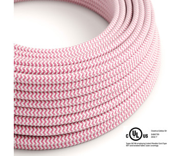 Bobina 150 Pies Cable UL SVT 3x18AWG-RZ08 Zigzag Fucsia