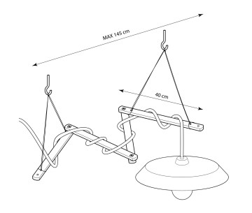 Soporte de techo de madera natural regulable