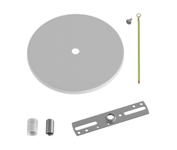 KIT Florón metal D120 1 agujero  Blanco p/metálico