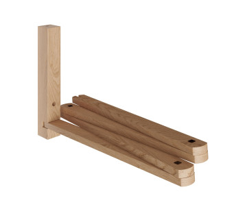 Soporte de pared de madera natural regulable