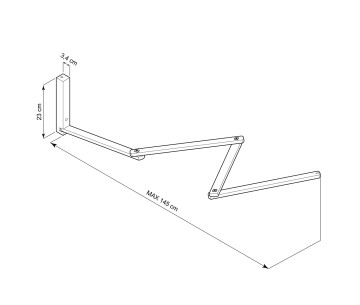 Soporte de pared de madera natural regulable