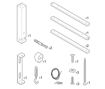 Soporte de pared de madera natural regulable