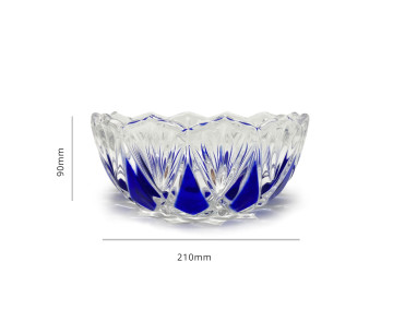 Bowl Cristal D210x90mm. Original Walther Glas. Made in Germany. Azul
