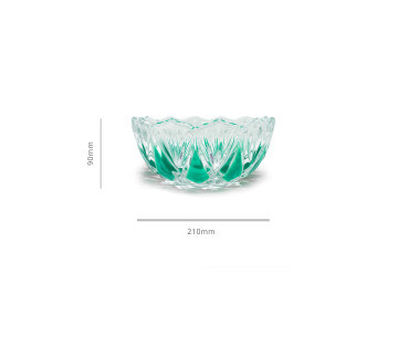 Bowl Cristal D210x90mm. Original Walther Glas. Made in Germany. Verde
