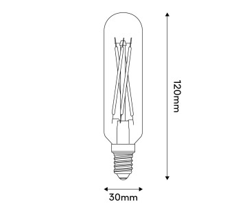 Bombilla LED Blanco Satinado Tubular 4.8W 470Lm E14 2700K Regulable -