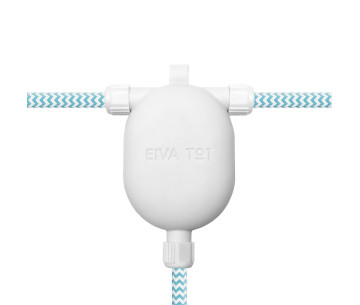 EIVA-3, junta a 3 vías para exterior IP65 a presión. Acabado: Blanco