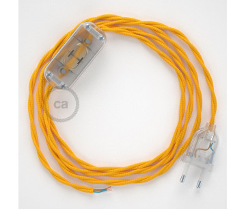 Conexión de mano 1,8m Transparente cable Trenzado Seda Amarillo TM10