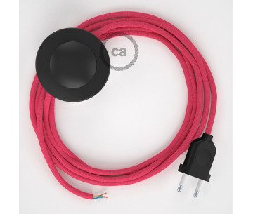 Conexión suelo 3m Negro cable redondo Seda Fuchsia RM08