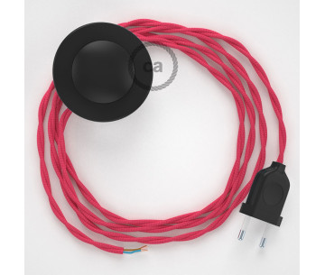 Conexión suelo 3m Negro cable trenzado Seda Fuchsia TM08