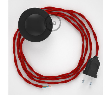 Conexión suelo 3m Negro cable trenzado Seda Rojo TM09