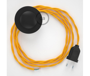 Conexión suelo 3m Negro cable trenzado Seda Amarillo TM10