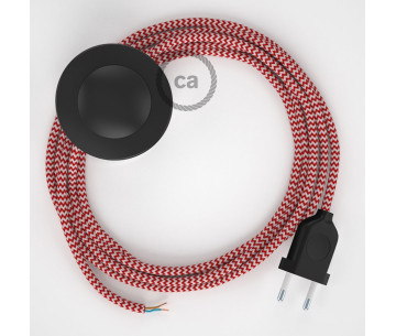 Conexión suelo 3m Negro cable redondo Seda Rojo RZ09