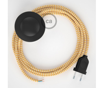 Conexión suelo 3m Negro cable redondo Seda ZigZag Amarillo RZ10