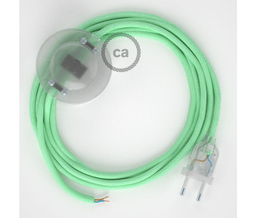 Conexión suelo 3m Transparente cable redondo Algodón Leche Menta RC34