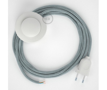 Conexión suelo 3m Blanco cable redondo Seda Stracciatella RT14