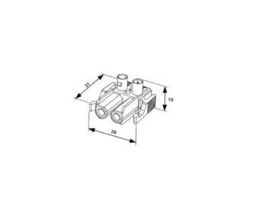 Conector 2 polos hembra NAC22.W