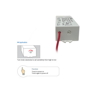 Relé electrónico HZK201 con sensor tactil