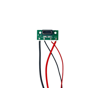 GPC USB-C IP65 con placa con led carga y 10cm cable y conectores