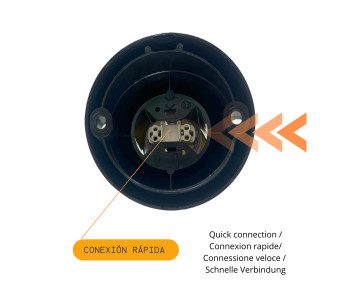 Portalámparas de zócalo base curva E27 negro