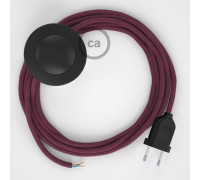 Conexión suelo 3m Negro cable redondo Algodón Rojo Violeta RC32