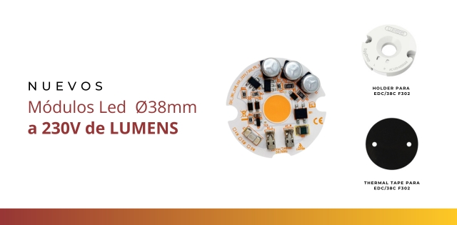 Nuevos Módulos Led Diámetro 38mm a 230V de LUMENS